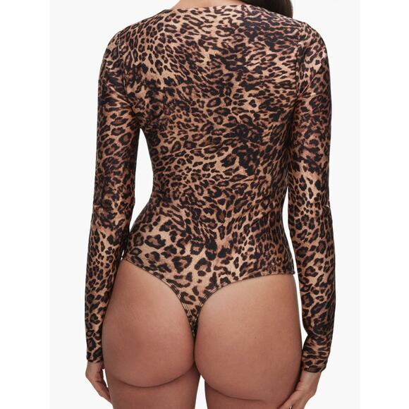 Good American Compression Thong Bodysuit Leopard Cheetah Size 2X - Picture 8 of 8